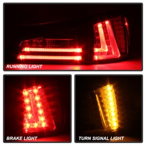 Lexus IS250 LED Tail Lights - SPYDER - Black Smoke - `06-`08