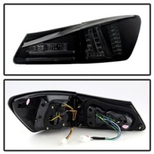 Lexus IS250 LED Tail Lights - SPYDER - Black Smoke - `06-`08