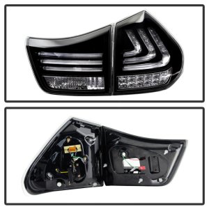 Lexus RX350 LED Tail Lights - SPYDER - Black - `04-`09