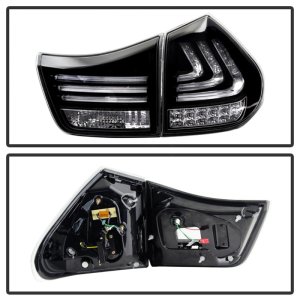 Lexus RX350 LED Tail Lights - SPYDER - Black - `04-`09