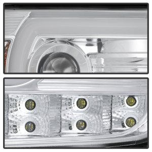 GMC Sierra Headlights - SPYDER - Projector, Light Bar DRL - Chrome - `14-`16