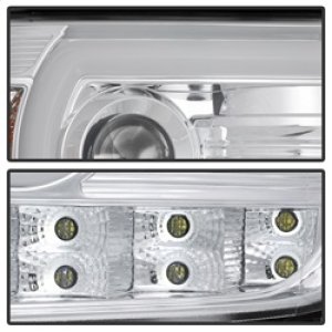 GMC Sierra Headlights - SPYDER - Projector, Light Bar DRL - Chrome - `14-`16