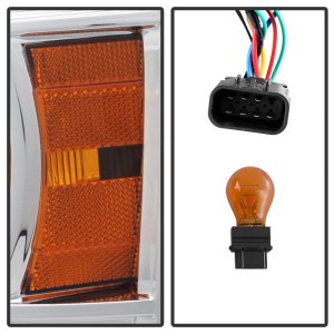 GMC Sierra Headlights - SPYDER - Projector, Light Bar DRL - Chrome - `14-`16