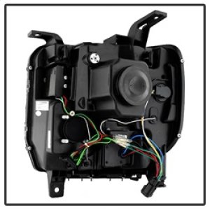 GMC Sierra Headlights - SPYDER - Projector, Light Bar DRL - Chrome - `14-`16