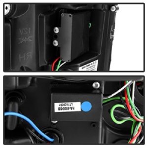 GMC Sierra Headlights - SPYDER - Projector, Light Bar DRL - Chrome - `14-`16