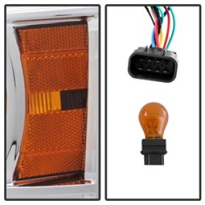 GMC Sierra Headlights - SPYDER - Projector, Light Bar DRL - Chrome - `14-`16