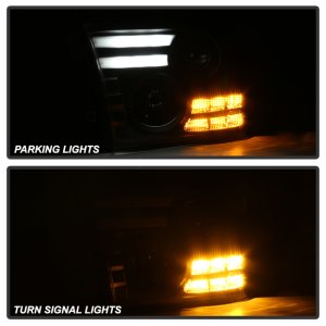 Dodge Ram Headlights - SPYDER - Projector, Light Bar DRL - Black - `13-`15