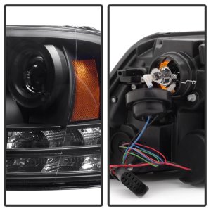 Dodge Ram Headlights - SPYDER - Projector, Light Bar DRL - Black - `13-`15