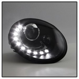 Volkswagen Beetle Headlights - SPYDER - Projector - DRL LED - Black - `06-`10
