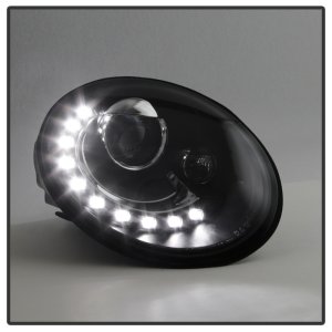 Volkswagen Beetle Headlights - SPYDER - Projector - DRL LED - Black - `06-`10