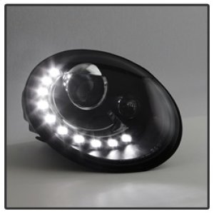 Volkswagen Beetle Headlights - SPYDER - Projector - DRL LED - Black - `06-`10