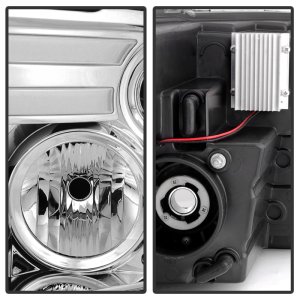 Dodge Ram Projector Headlights - SPYDER - Light Bar DRL - Chrome - `09-`12