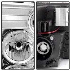 Dodge Ram Projector Headlights - SPYDER - Light Bar DRL - Chrome - `09-`12