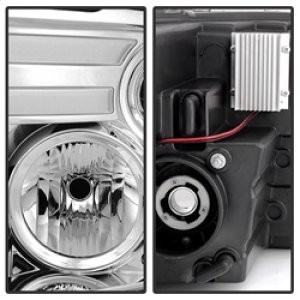 Dodge Ram Projector Headlights - SPYDER - Light Bar DRL - Chrome - `09-`12