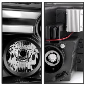 Dodge Ram Headlights - SPYDER - Projector Headlights + Light Bar DRL - Black - `09-`12