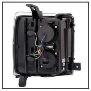 Chevrolet Silverado 2500 HD Headlights - SPYDER - Projector Light Bar DRL - Black - `14-`16