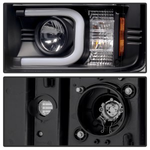 Chevrolet Silverado 2500 HD Headlights - SPYDER - Projector Light Bar DRL - Black - `14-`16