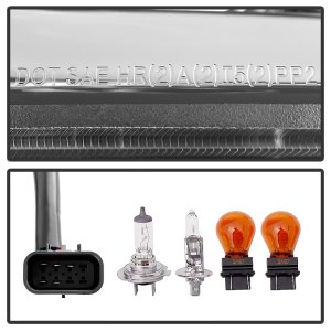 Chevrolet Silverado 2500 HD Headlights - SPYDER - Projector Light Bar DRL - Chrome - `14-`16