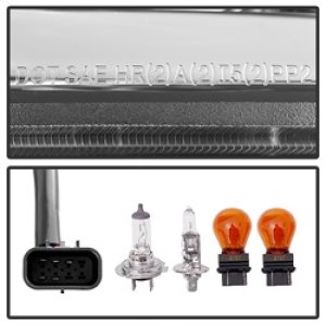 Chevrolet Silverado 2500 HD Headlights - SPYDER - Projector Light Bar DRL - Chrome - `14-`16