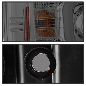 Chevrolet Silverado 2500 HD Headlights - SPYDER - Projector Headlights + Light Bar DRL - Smoke - `14-`16