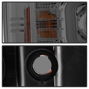 Chevrolet Silverado 2500 HD Headlights - SPYDER - Projector Headlights + Light Bar DRL - Smoke - `14-`16