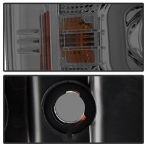 Chevrolet Silverado 2500 HD Headlights - SPYDER - Projector Headlights + Light Bar DRL - Smoke - `14-`16