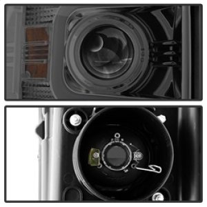 Chevrolet Silverado 2500 HD Headlights - SPYDER - Projector Headlights + Light Bar DRL - Smoke - `14-`16