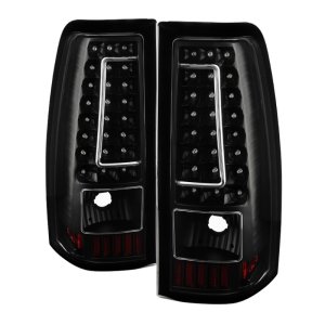 Chevrolet Silverado 1500 Tail Lights - Rear - SPYDER - xTune C-Shape LED - Black - `03-`06