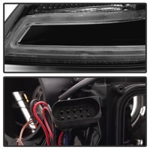 Audi A4 Projector Headlights - SPYDER - DRL LED - Black - `09-`12