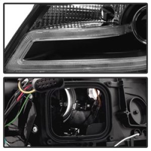 Audi A4 Projector Headlights - SPYDER - DRL LED - Black - `09-`12