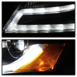 Audi A4 Projector Headlights - SPYDER - DRL LED - Black - `09-`12