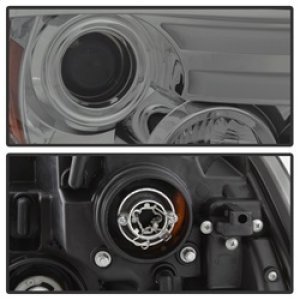 Dodge Ram Headlights - SPYDER - Projector Headlights, Light Bar DRL - Smoke - `13-`15