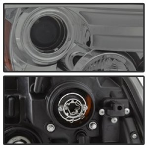 Dodge Ram Headlights - SPYDER - Projector Headlights, Light Bar DRL - Smoke - `13-`15