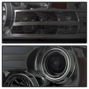 Dodge Ram Headlight Set - SPYDER - Projector Headlights - Light Bar DRL - Smoke - `09-`12