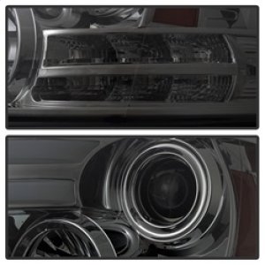 Dodge Ram Headlight Set - SPYDER - Projector Headlights - Light Bar DRL - Smoke - `09-`12