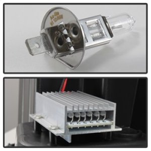 Dodge Ram Headlight Set - SPYDER - Projector Headlights - Light Bar DRL - Smoke - `09-`12