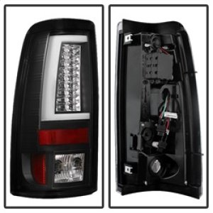 Chevrolet Silverado 1500 LED Tail Lights - SPYDER - Version 2 - Black - `99-`02