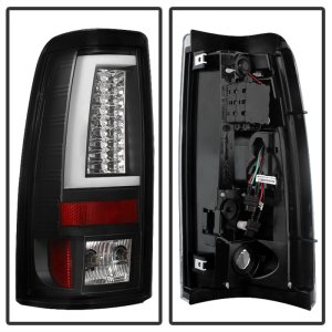 Chevrolet Silverado 1500 LED Tail Lights - SPYDER - Version 2 - Black - `99-`02