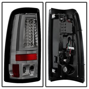 Chevrolet Silverado 2500 LED Tail Lights - SPYDER - Version 2 - Smoke - `99-`02 Chevrolet Silverado 2500 LED Tail Lights - SPYDER - Version 2 - Smoke - `99-`02