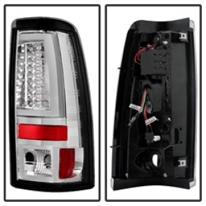 Chevrolet Silverado 2500 LED Tail Lights - SPYDER - Version 2 - Chrome - `03-`06