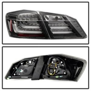 Honda Accord Tail Lights - Rear - SPYDER - LED - Black - `13-`15