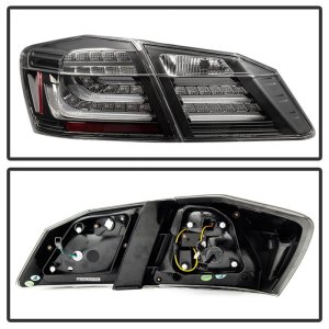 Honda Accord Tail Lights - Rear - SPYDER - LED - Black - `13-`15