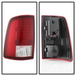 Dodge Ram Tail Lights - SPYDER - Light Bar LED - Red Clear - `09-`16