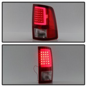 Dodge Ram Tail Lights - SPYDER - Light Bar LED - Red Clear - `09-`16