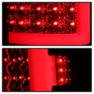 Dodge Ram Tail Lights - SPYDER - Light Bar LED - Red Clear - `09-`16