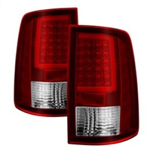 Dodge Ram Tail Lights - SPYDER - Light Bar LED - Red Clear - `09-`16