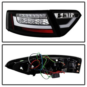 Audi A5 LED Tail Lights - SPYDER - Black - `08-`12