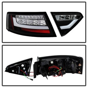 Audi A5 LED Tail Lights - SPYDER - Black - `08-`12