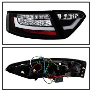 Audi A5 LED Tail Lights - SPYDER - Black - `08-`12