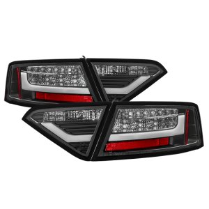 Audi A5 LED Tail Lights - SPYDER - Black - `08-`12